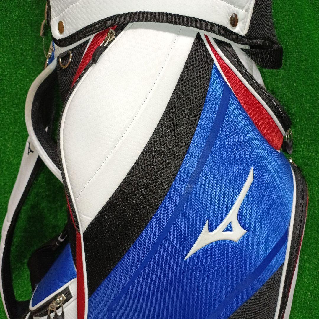 軽量 Mizuno キャディバッグ ホワイト/ブルー
