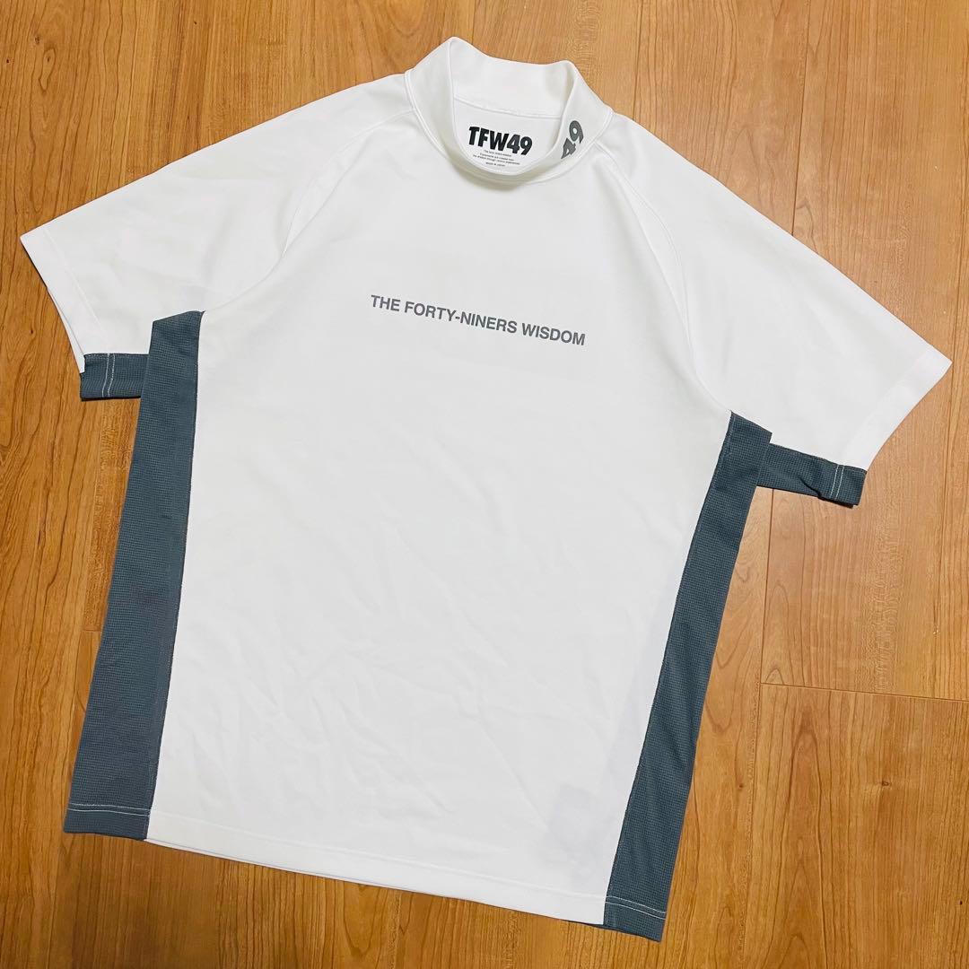 TFW49 モックネック　Tシャツ ホワイト　XLゴルフ