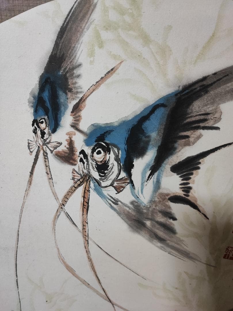 中国の絵画 手書き　魚図