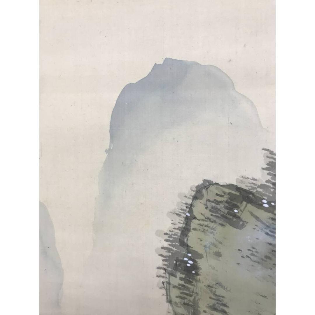 真作/田中頼璋/夏景山水図/釣人図/人物図/掛軸☆宝船☆AK-821