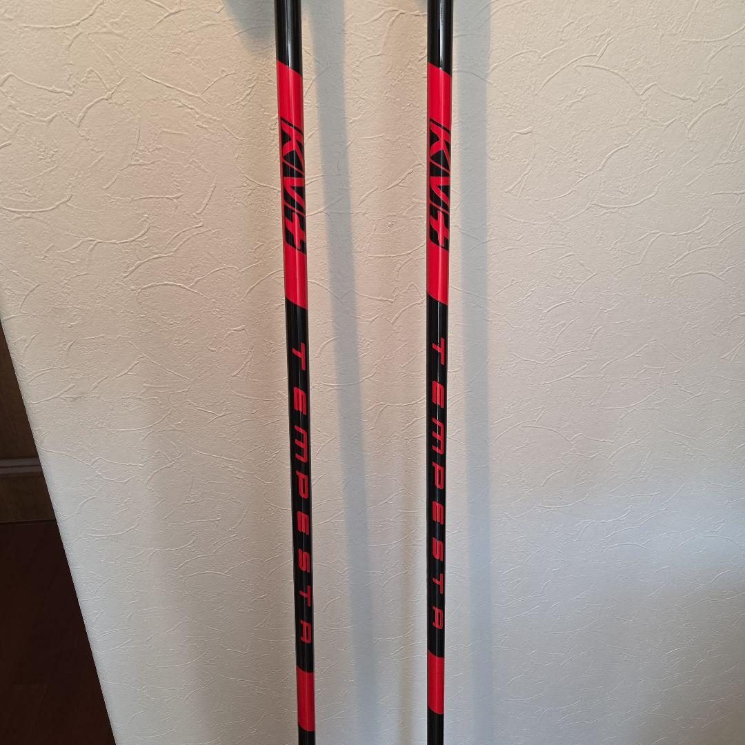 クロスカントリースキーポール　KV+ TEMPESTA 黒赤 155cm