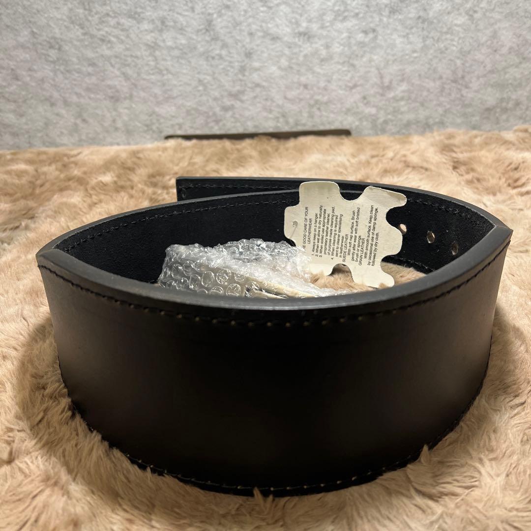 zawick トレーニングベルト レザー パワーベルト 筋トレ 黒　サイズ: S