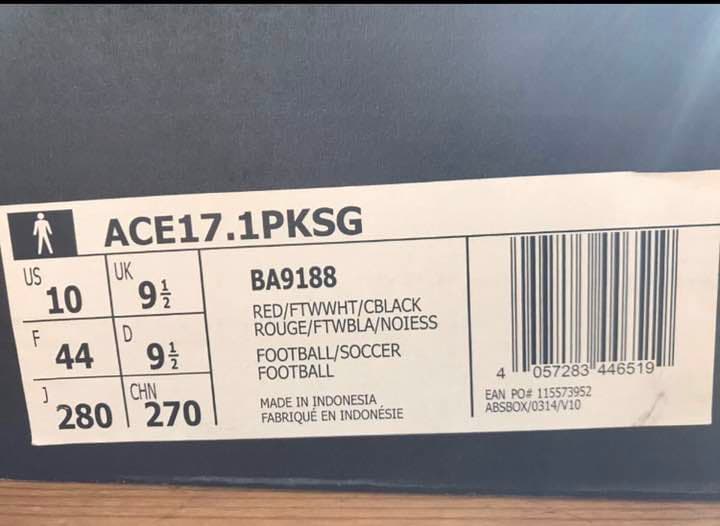 取替式スパイク　アディダス171 Primeknit SG BA9188 28㎝