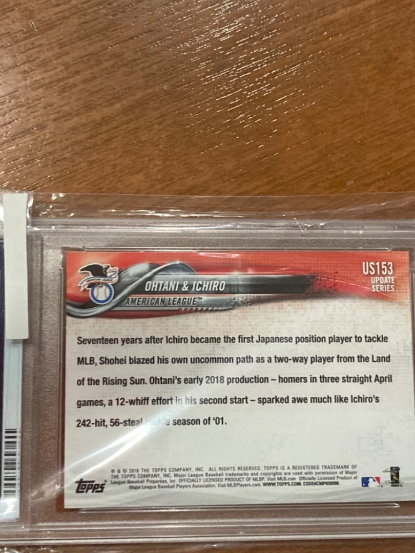 大谷翔平　RCシングルカード鑑定済