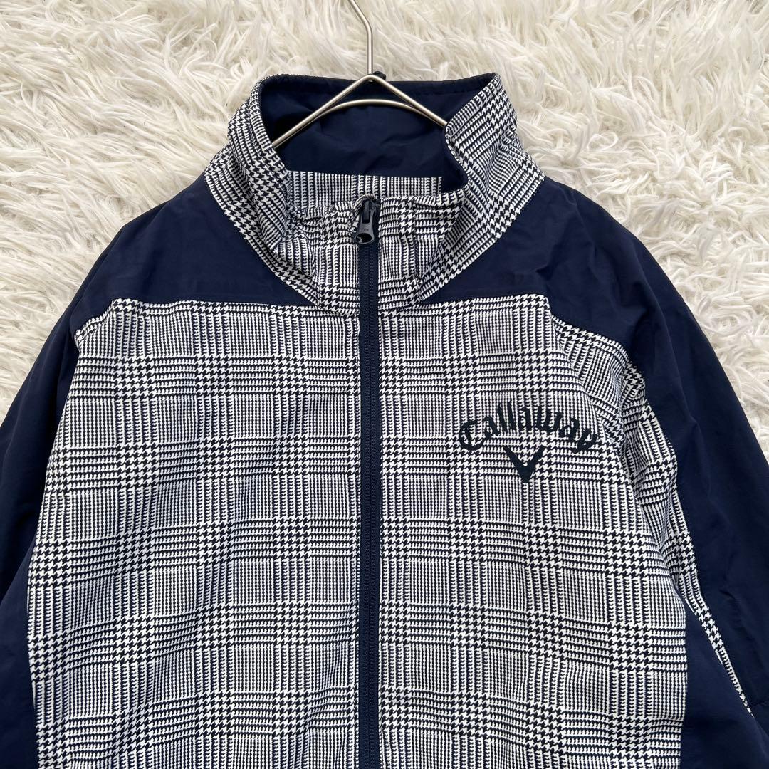 Callaway 2way 千鳥柄　総柄　レイン　ナイロン　ウエア
