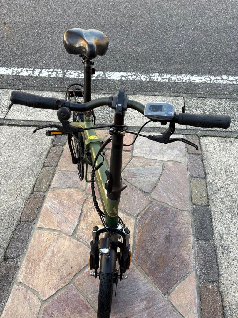 AIDOL 折りたたみ電動アシスト自転車 オリーブグリーン