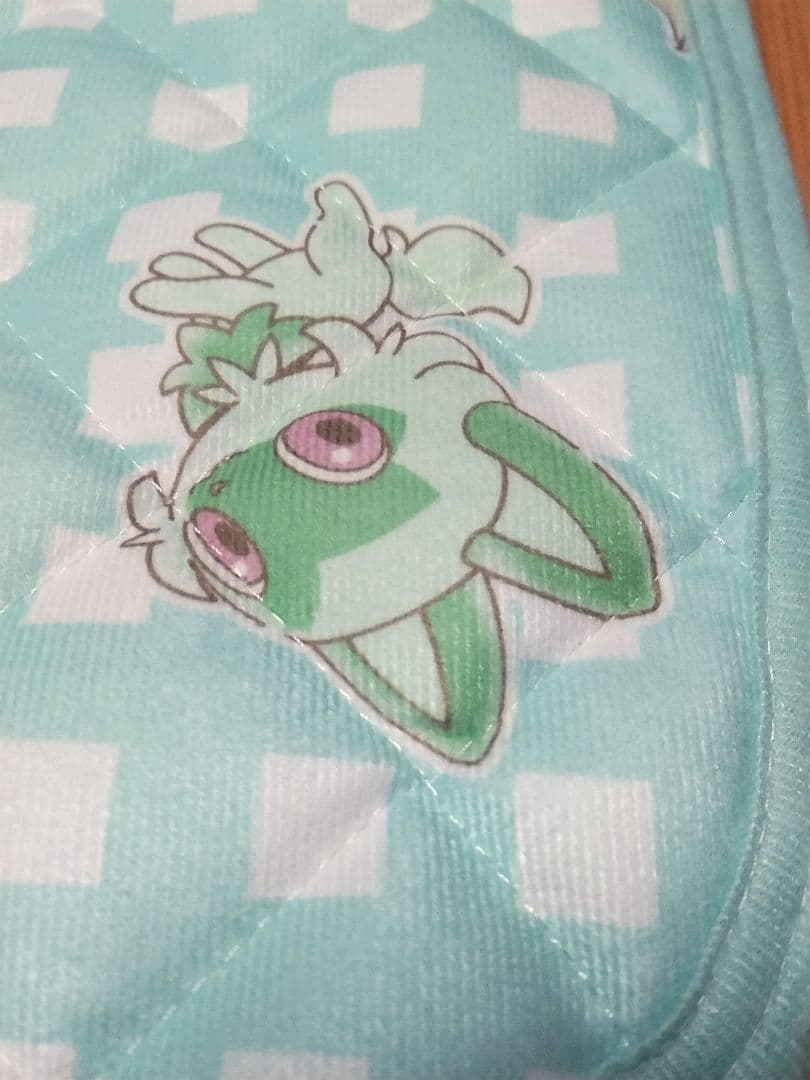ポケモン　敷きパッド＆掛布団カバー＆枕パッドセット　グリーン✕チェック