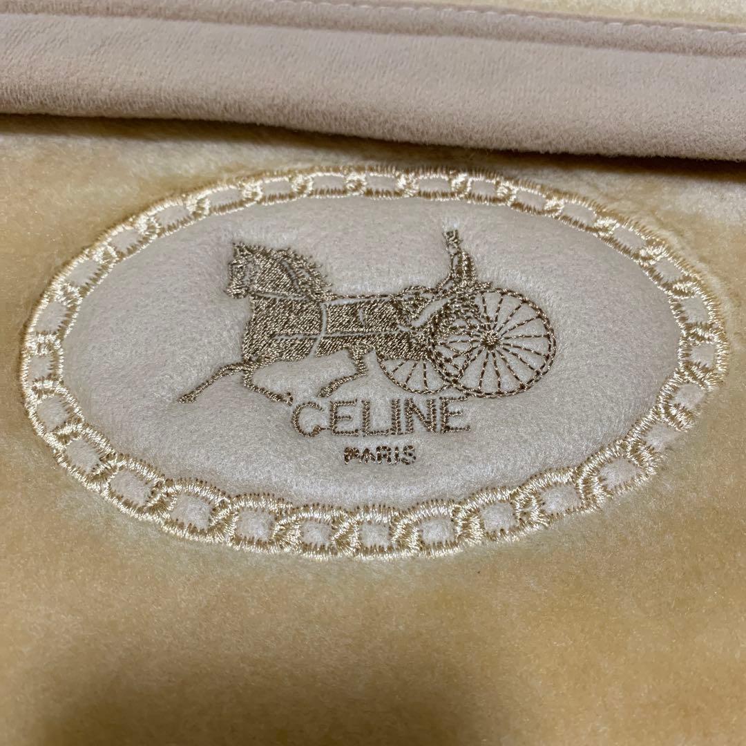 CELINE セリーヌ　ミンクタッチ　アクリル　毛布　140cm×200cm