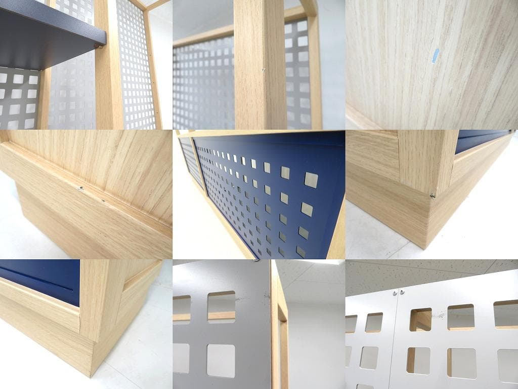 展示品　大型　有孔　パンチング　ショーケー　店舗什器　飾り棚　シェルフ