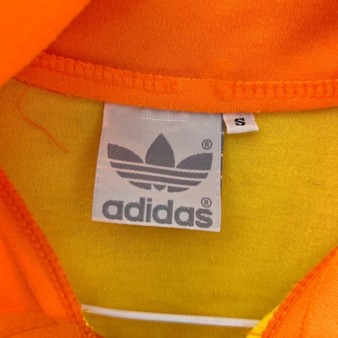 adidas イエロー オレンジ ジャージジャケット
