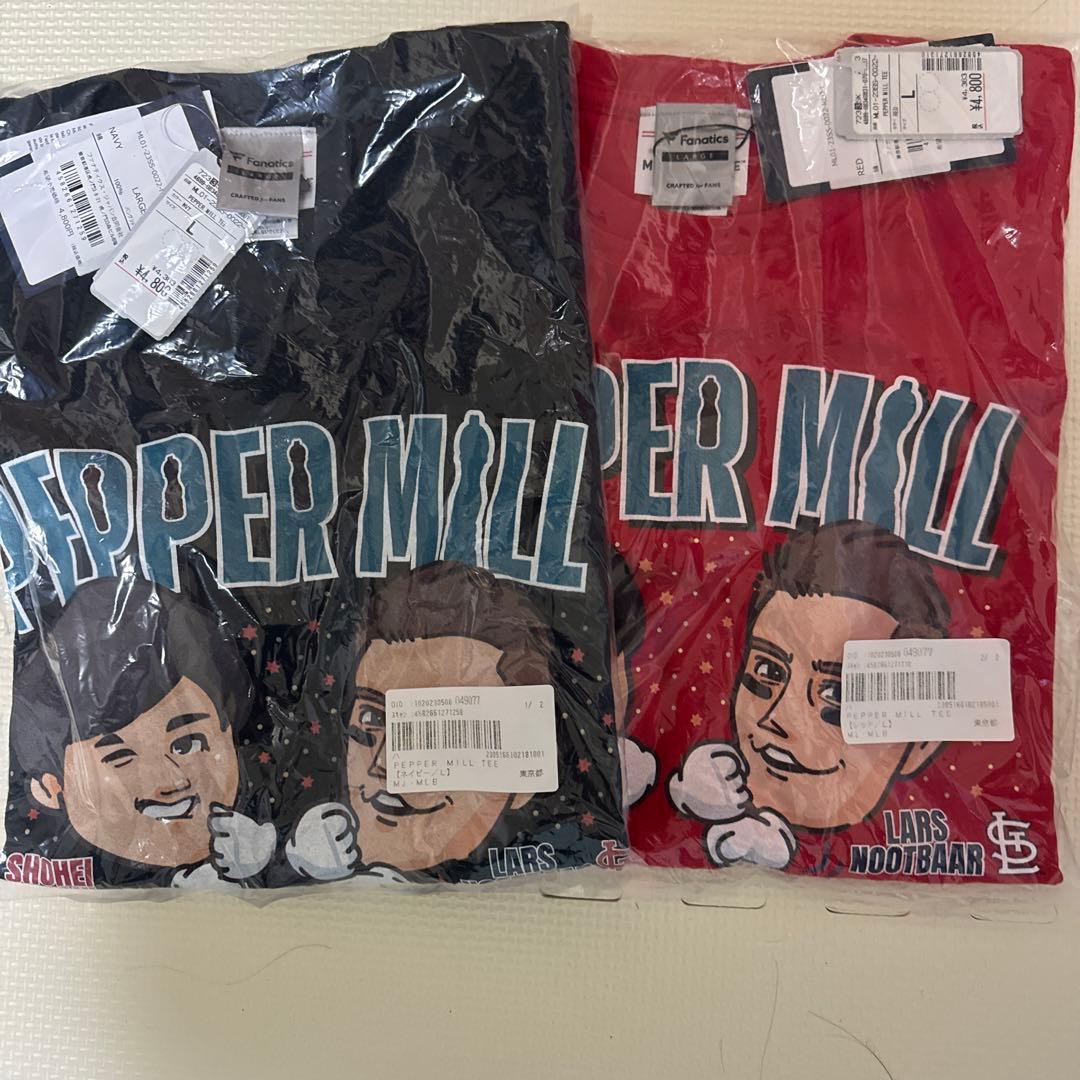 Tシャツ、ネイビーレッド2枚組