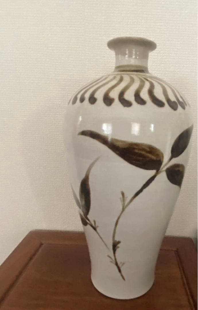 中国美術 草花紋花瓶 花器 唐物