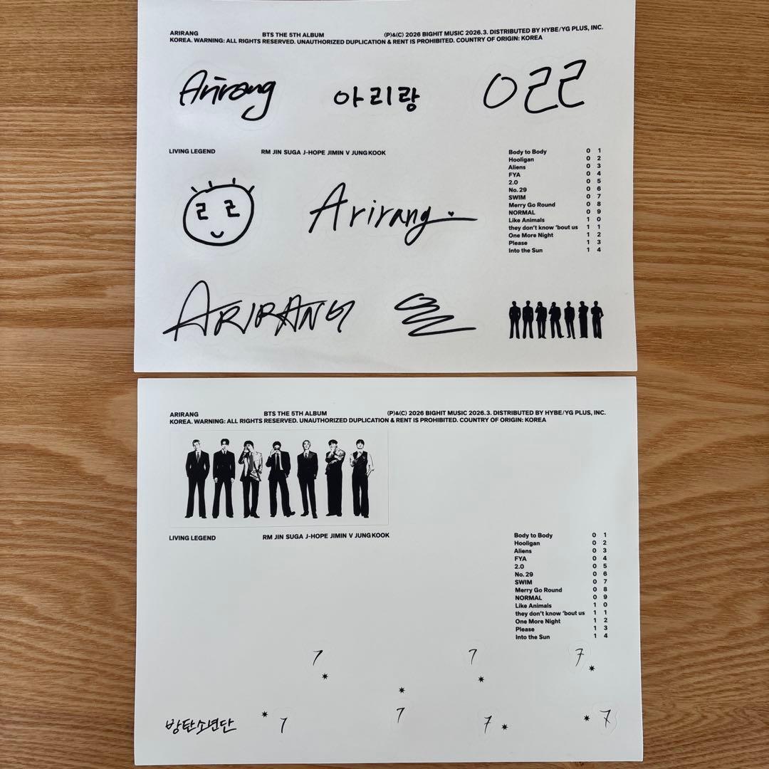 ARIRANG(Living Legend Ver.）　BTS 先行予約限定