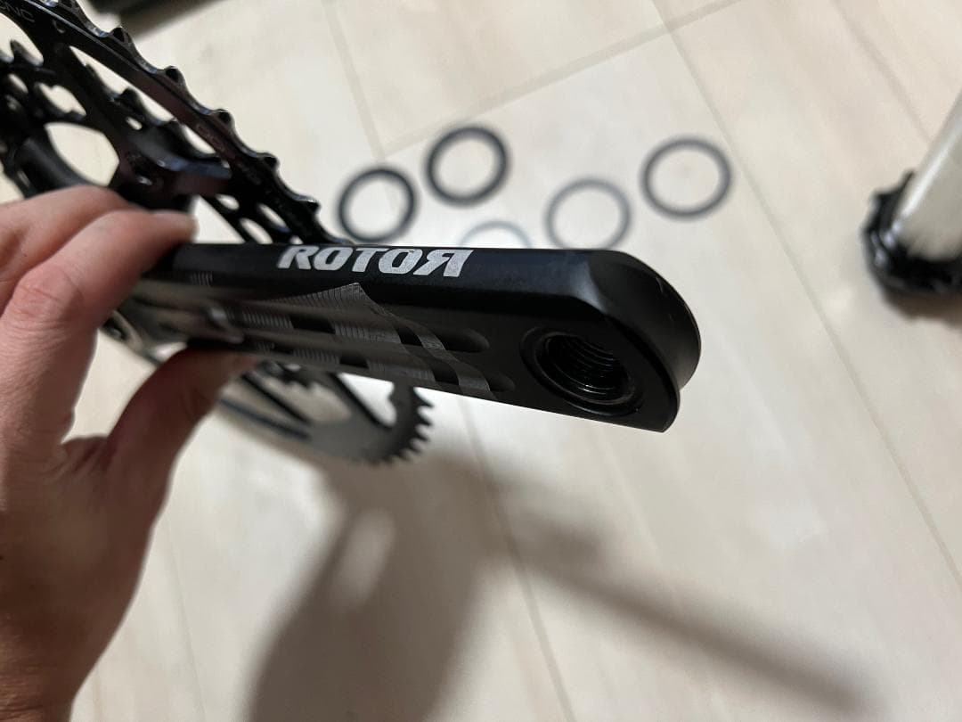 最終値下 ROTOR 3D 170mmクランク楕円50-34T：シャフト30mm