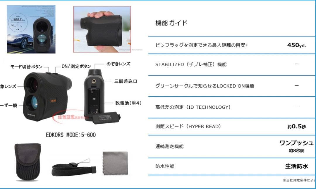 レーザー距離計　EDKORS