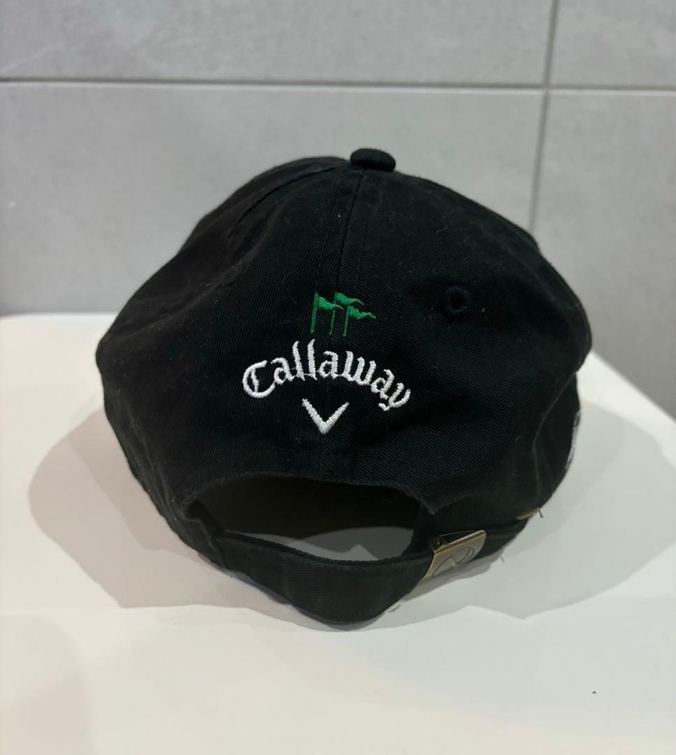 CLUBHAUS Callaway コラボ　キャップ 黒　モノトーン＋グリーン