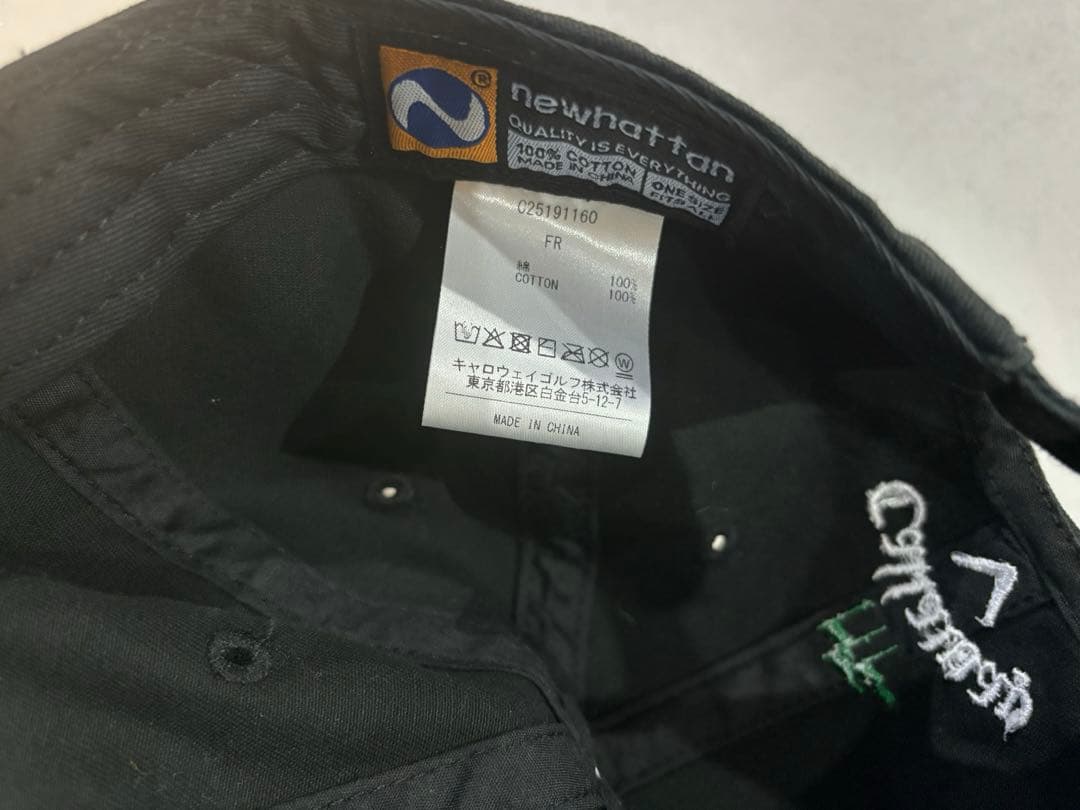 CLUBHAUS Callaway コラボ　キャップ 黒　モノトーン＋グリーン