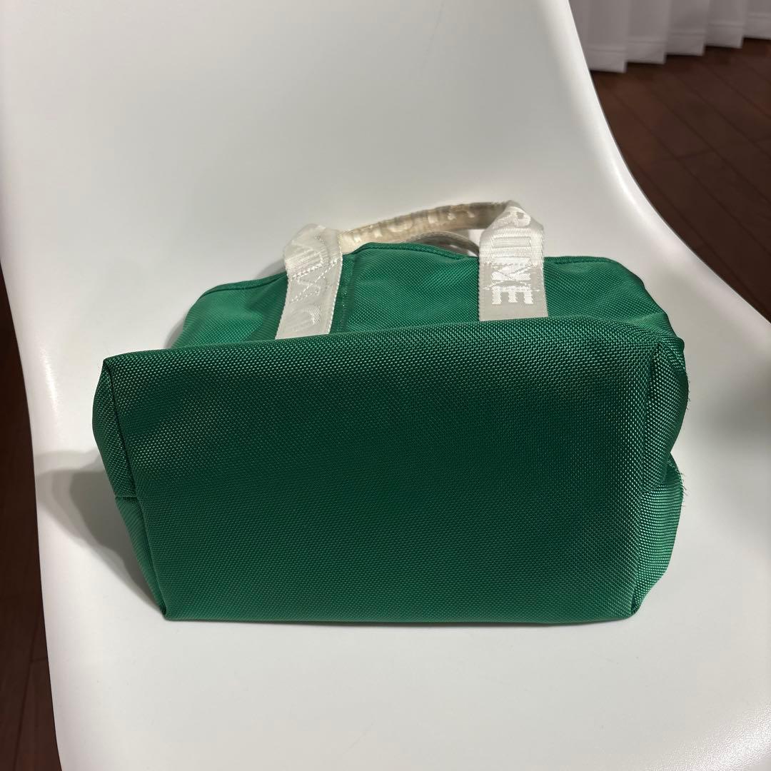 美品　muta カートバッグ ムータ マリン　ホワイトドット柄×グリーン
