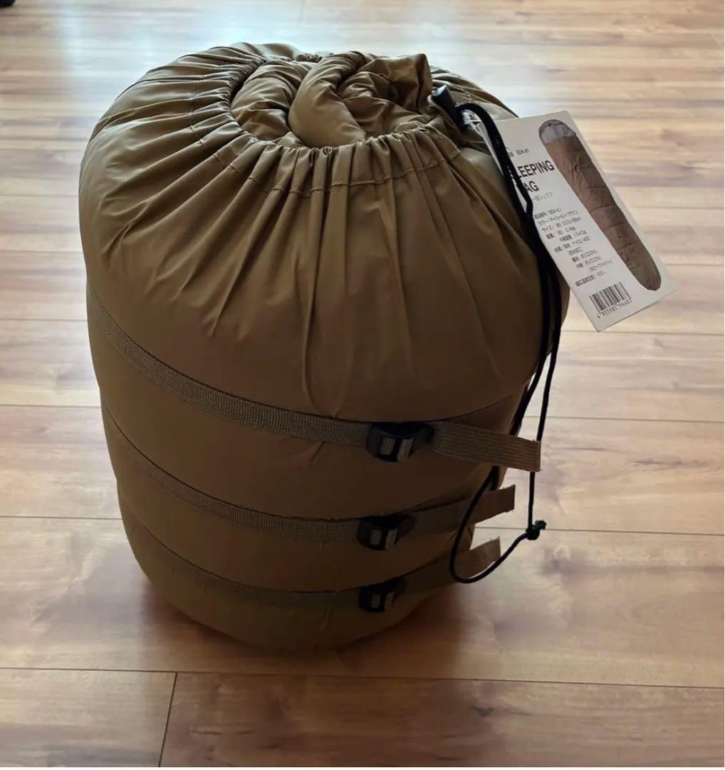 【新品未使用】BUNDOK 寝袋 BDK-61 ダークブラウン 220x85cm