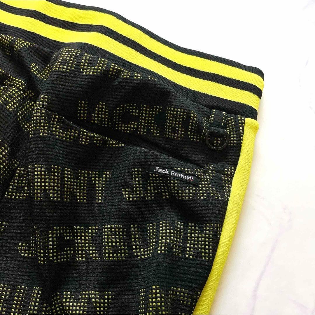美品 ジャックバニー ロゴ総柄トラックパンツ ゴルフウェア サイドライン M