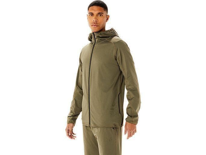 asics　ACTIBREEZEジャカード裏起毛ストレッチニットフーディー