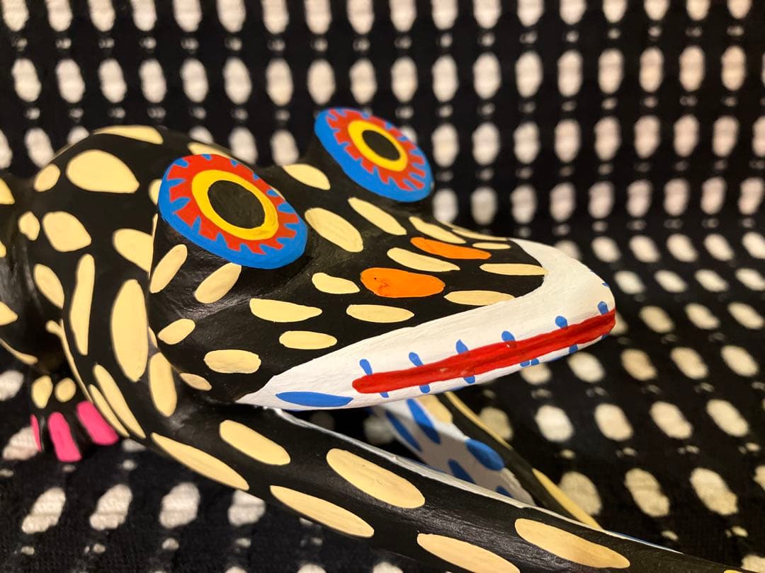 メキシコ オアハカ ウッドカービング カエル コヨーテ アルマンド・ヒメネス