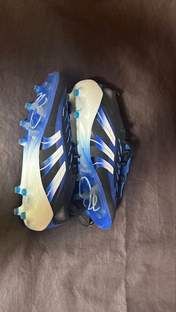 adidas Predator サッカーシューズ 黒/青