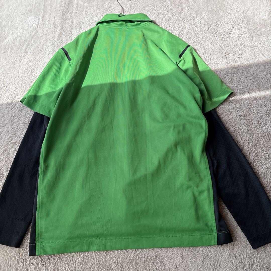 美品(XL)ナイキゴルフ/NIKE/長袖/ロンT/ポロシャツ/ロゴ/大きい