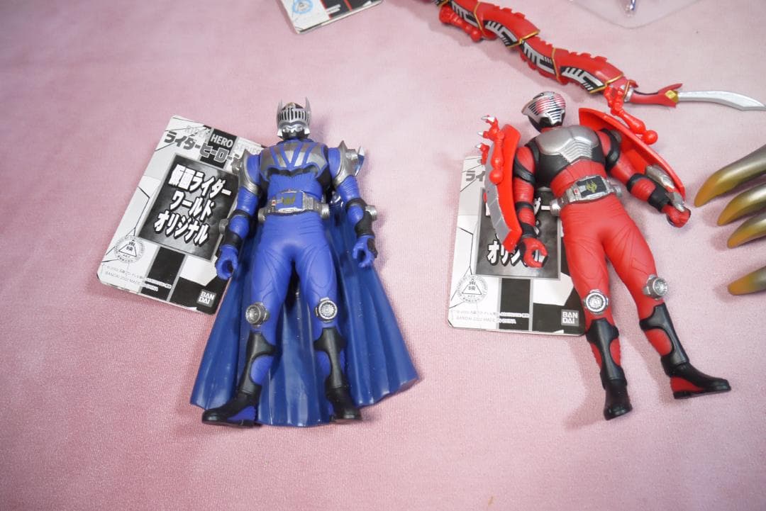 仮面ライダー龍騎　ワールドオリジナル　ミラーモンスター　タグ付きソフビ7体