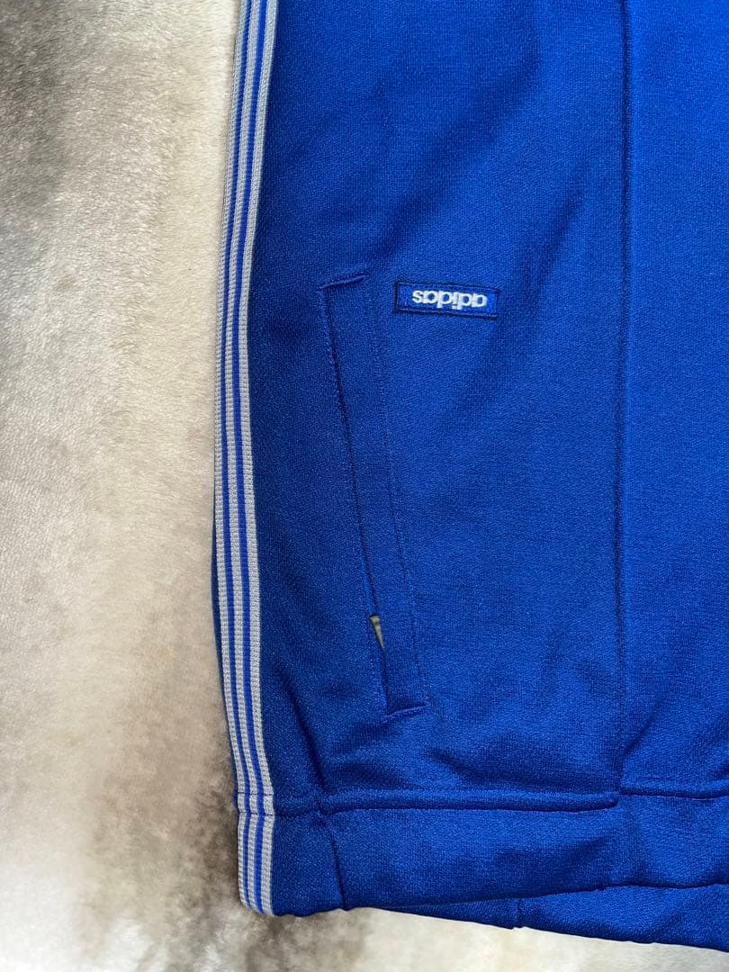 adidas 3本線テクノ トラックパンツブルー70s〜80sデサント社
