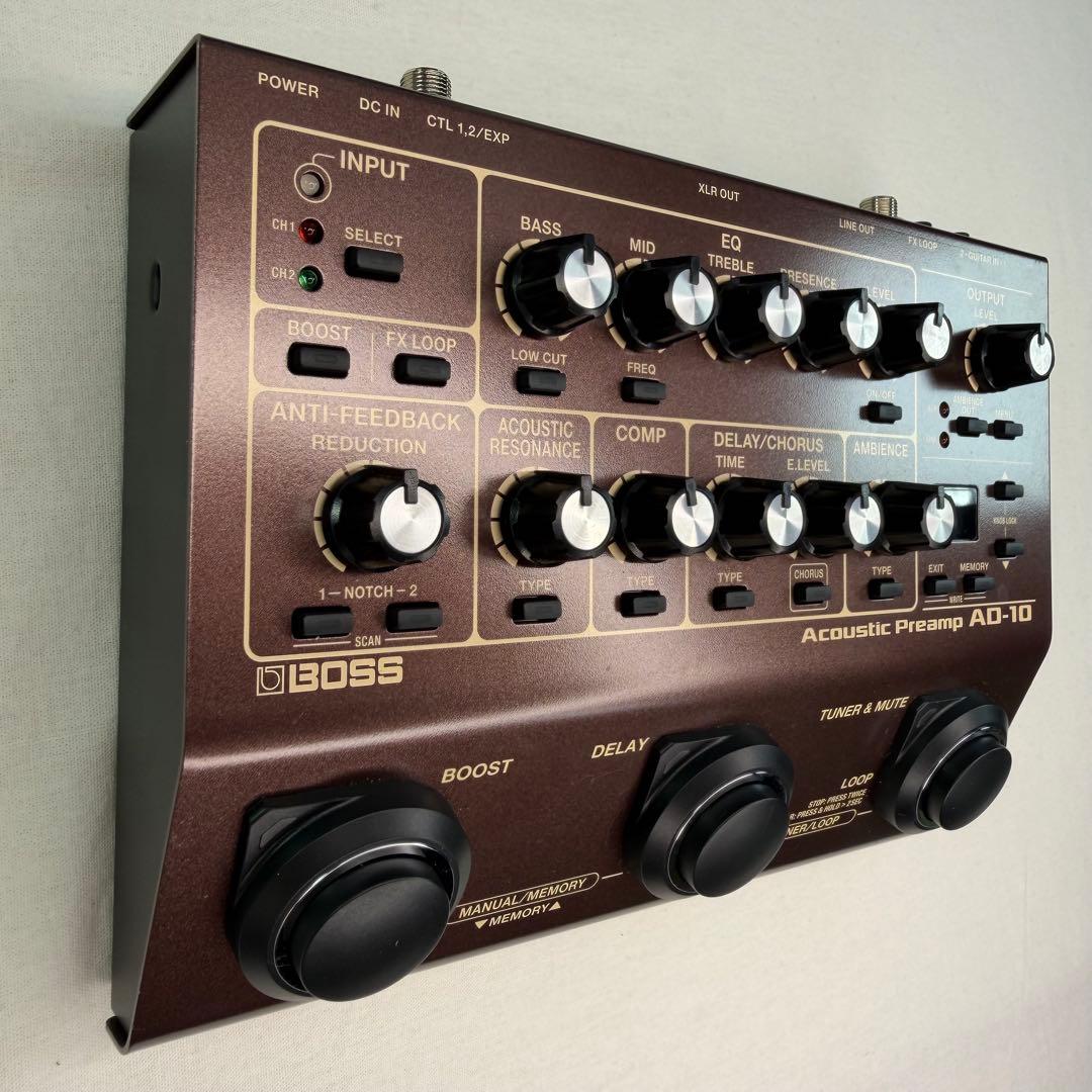 【極美品】BOSS AD-10 Acoustic Preampアコギ用プリアンプ