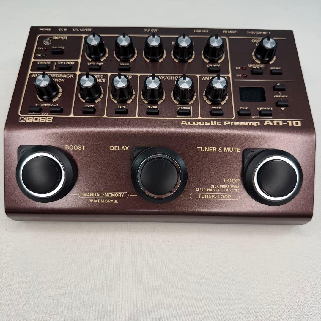 【極美品】BOSS AD-10 Acoustic Preampアコギ用プリアンプ