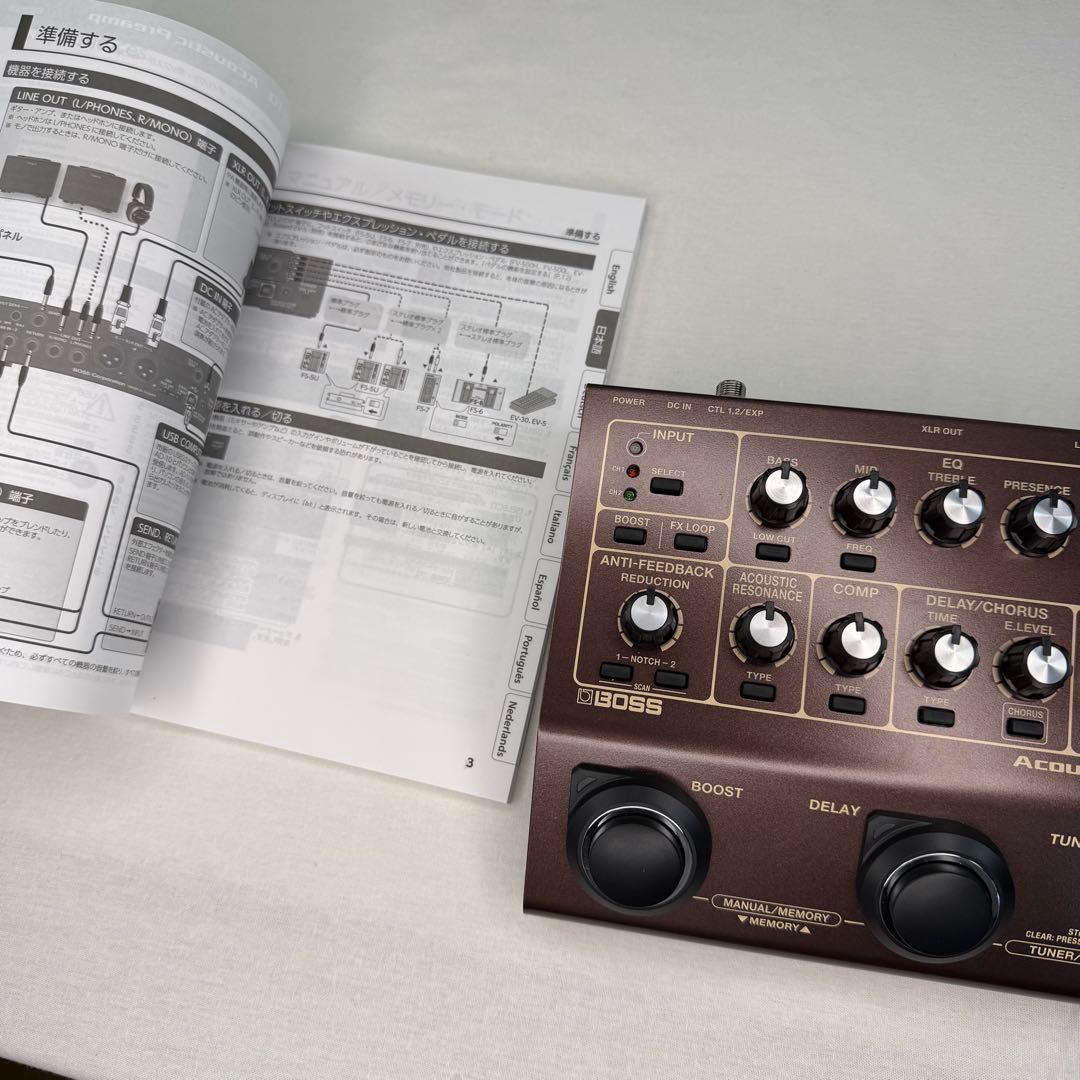 【極美品】BOSS AD-10 Acoustic Preampアコギ用プリアンプ