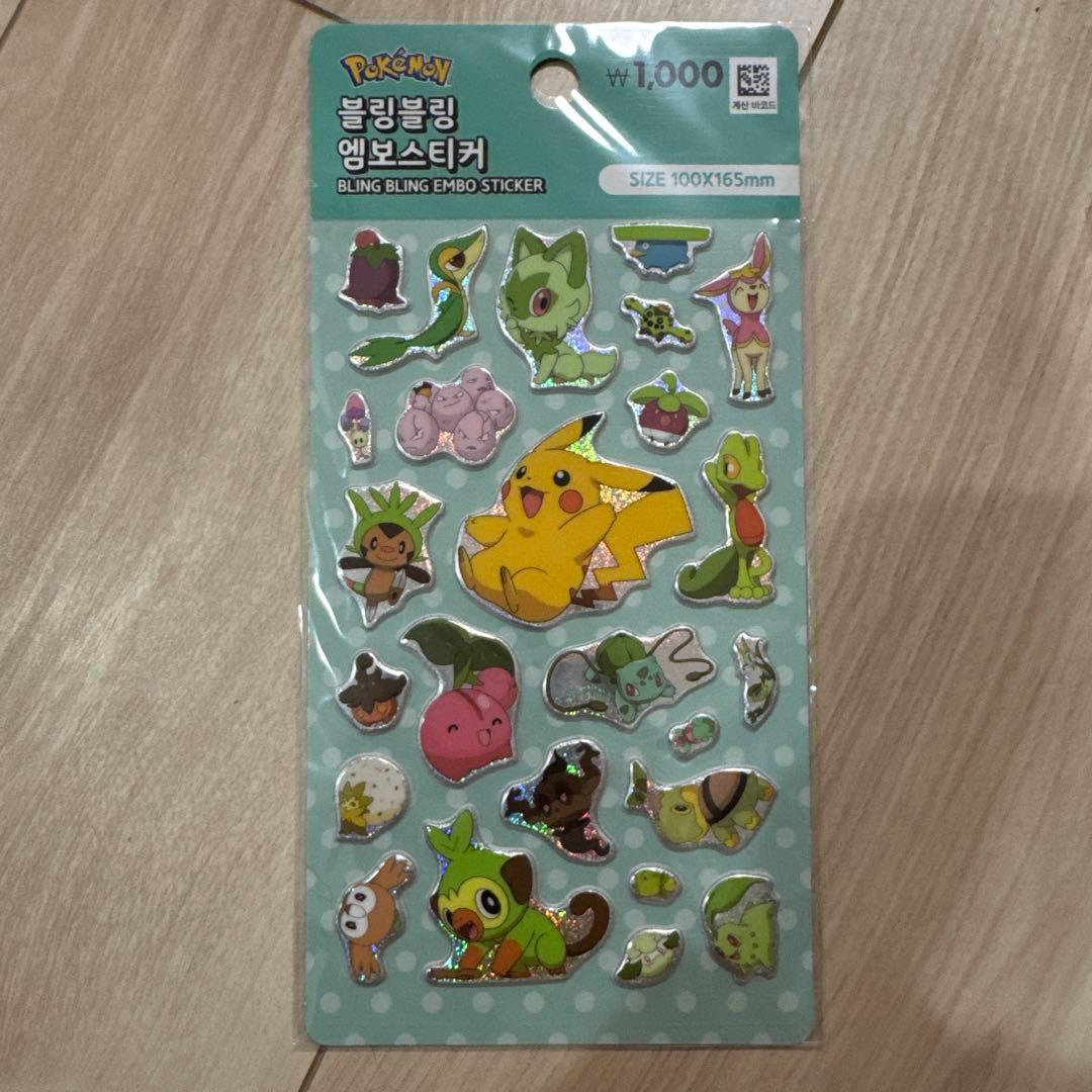 ポケモン 3D立体シールセット　韓国