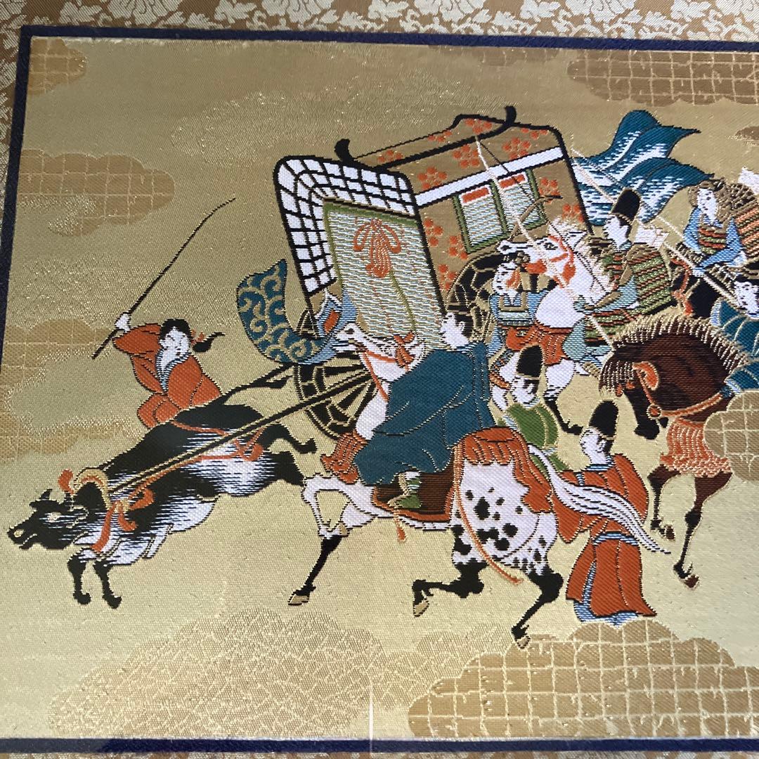 時代絵巻額縁　織物