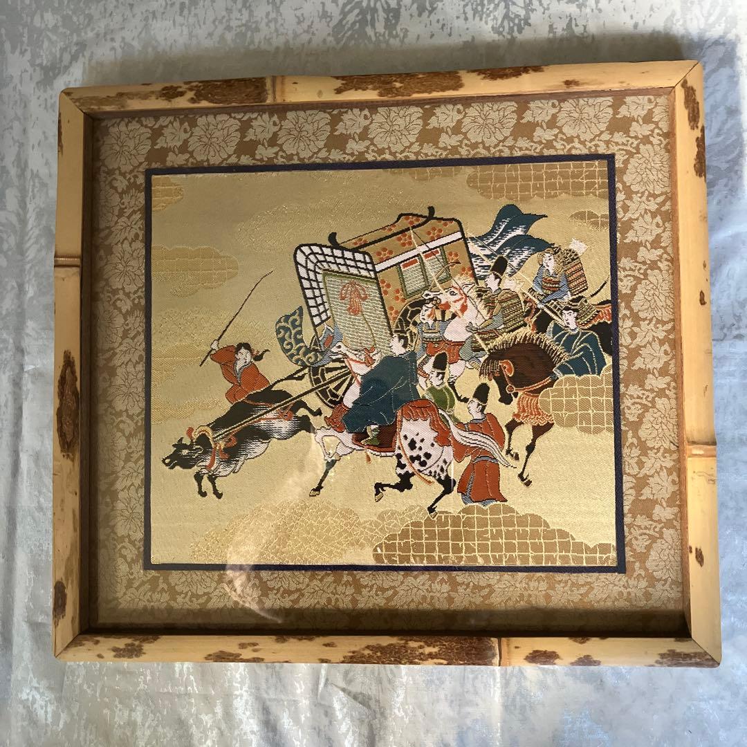時代絵巻額縁　織物