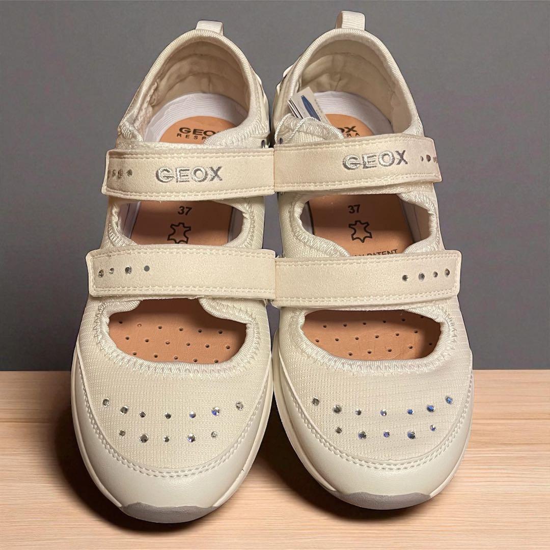 未使用 Geox J Hideaki Girl I バレエ フラットシューズ