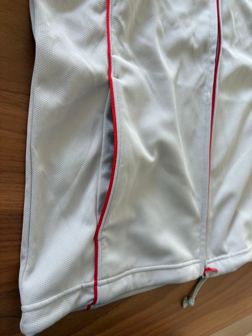 美品 adidas アディダス ジャージ上下セット アイボリー×レッド Lサイズ