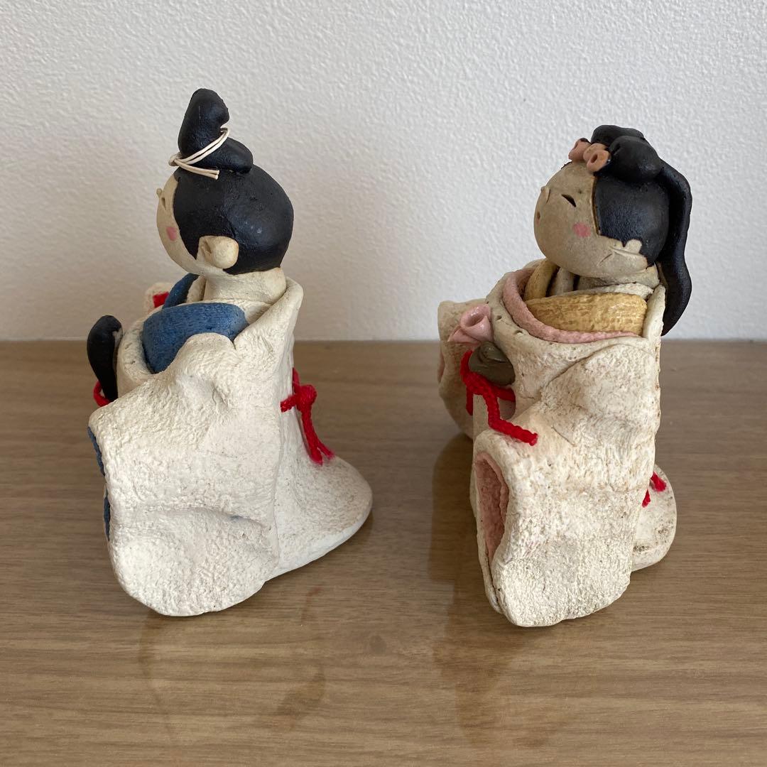 【美品】陶器 ひな人形 和風