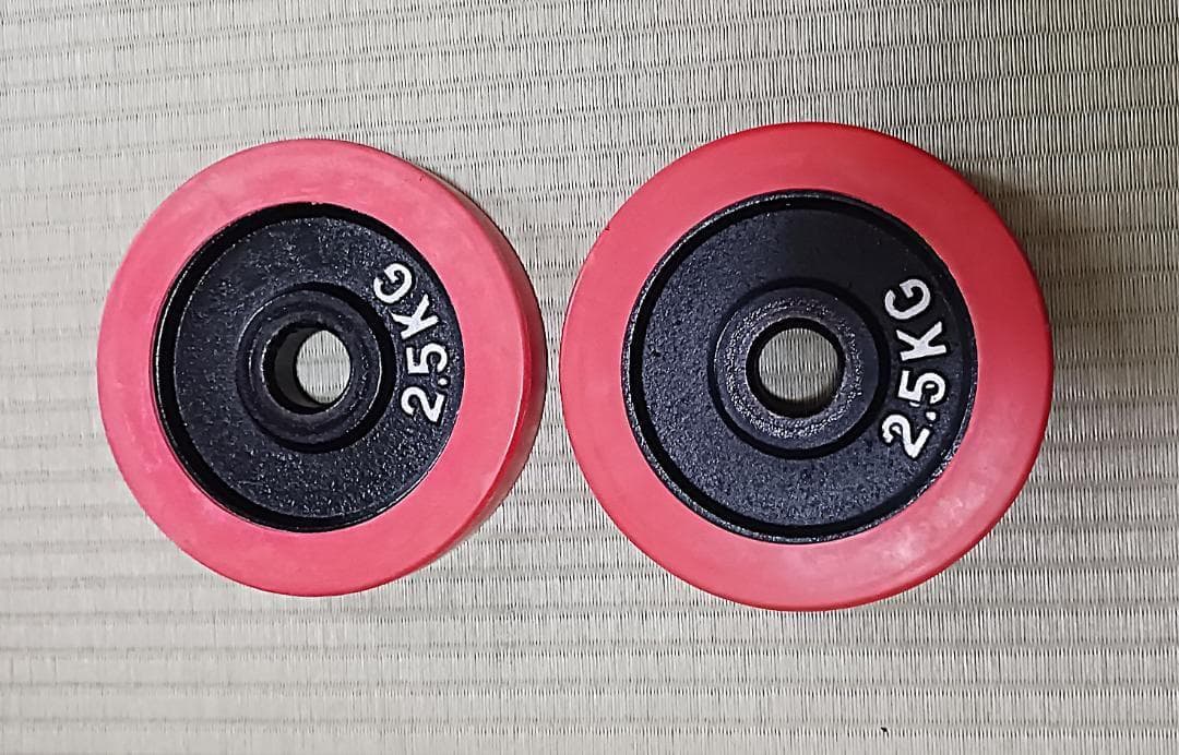 バーベル ダンベル シャフト ウェイト 2.5ｋｇ×2 1.25ｋｇ×2 セット