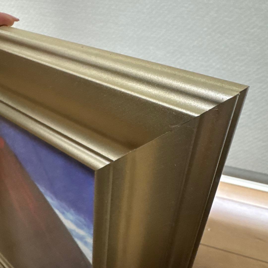 赤富士 額装 縁起物　版画　金彩　開運