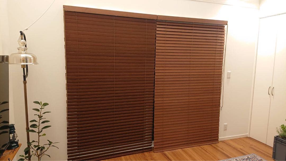 【美品】ノーマン NORMAN 桐 ウッドブラインド 左操作