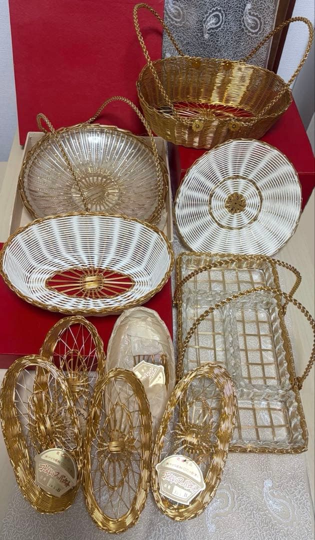 バスケット 籠 皿 食器 小物入れ ワイヤーガラス
