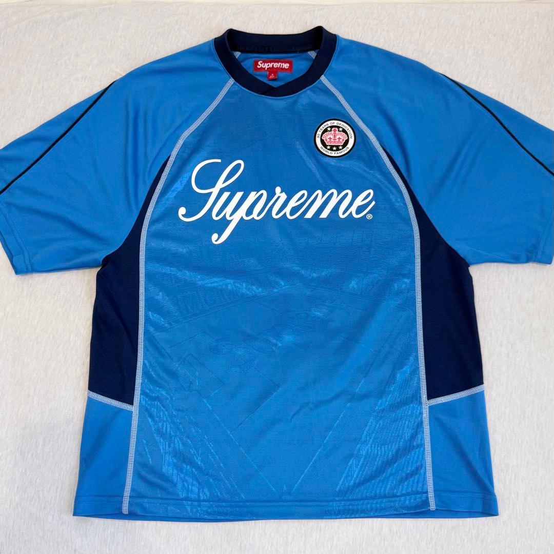 ウェア Supreme Jacquard Soccer JerseyShort Blue
