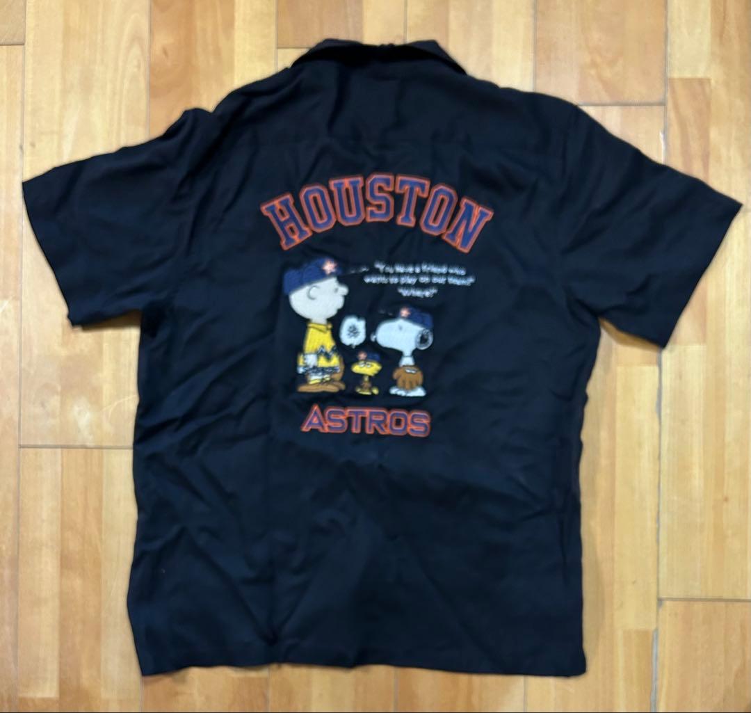 houston ヒューストン　アストロズ　ベースボールシャツ　新品　スヌーピー
