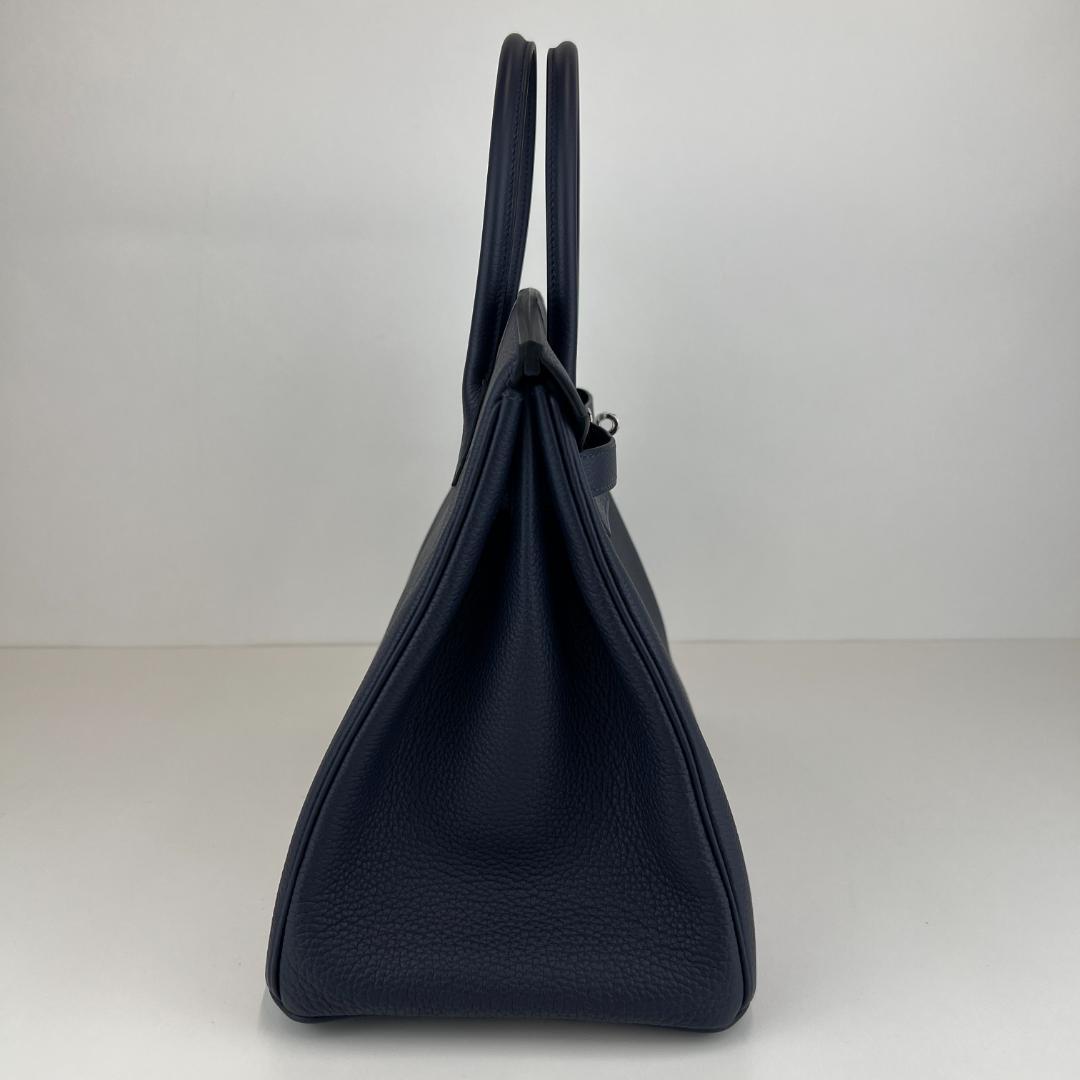 新品 HERMES エルメス バーキン25 ブルーニュイ シルバー金具