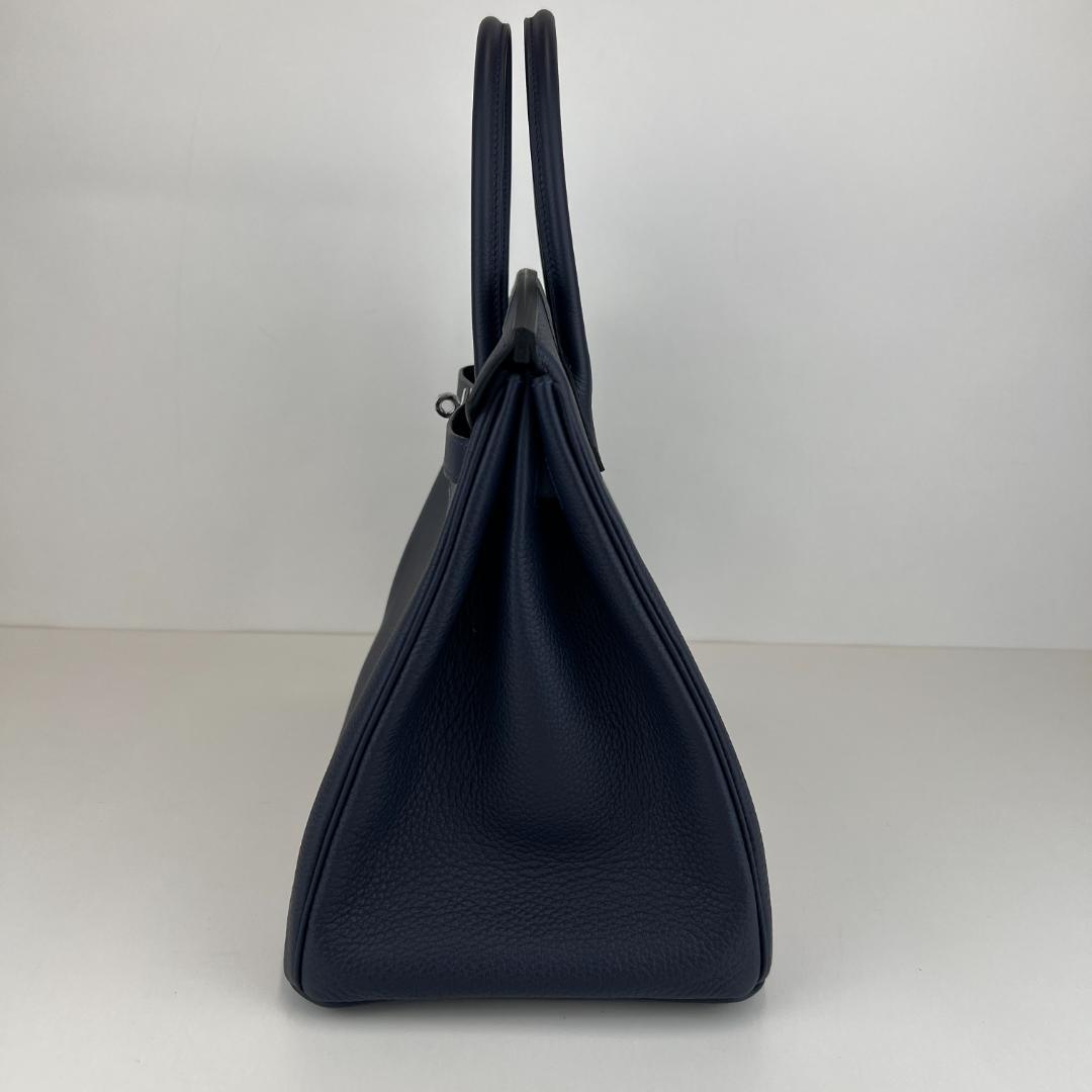 新品 HERMES エルメス バーキン25 ブルーニュイ シルバー金具