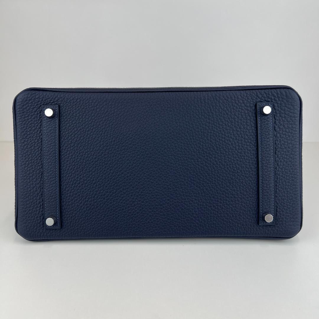 新品 HERMES エルメス バーキン25 ブルーニュイ シルバー金具
