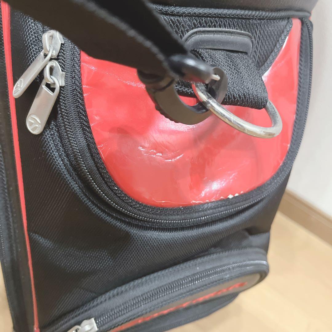 K264 TaylorMade キャディバッグ 赤黒 フード無し