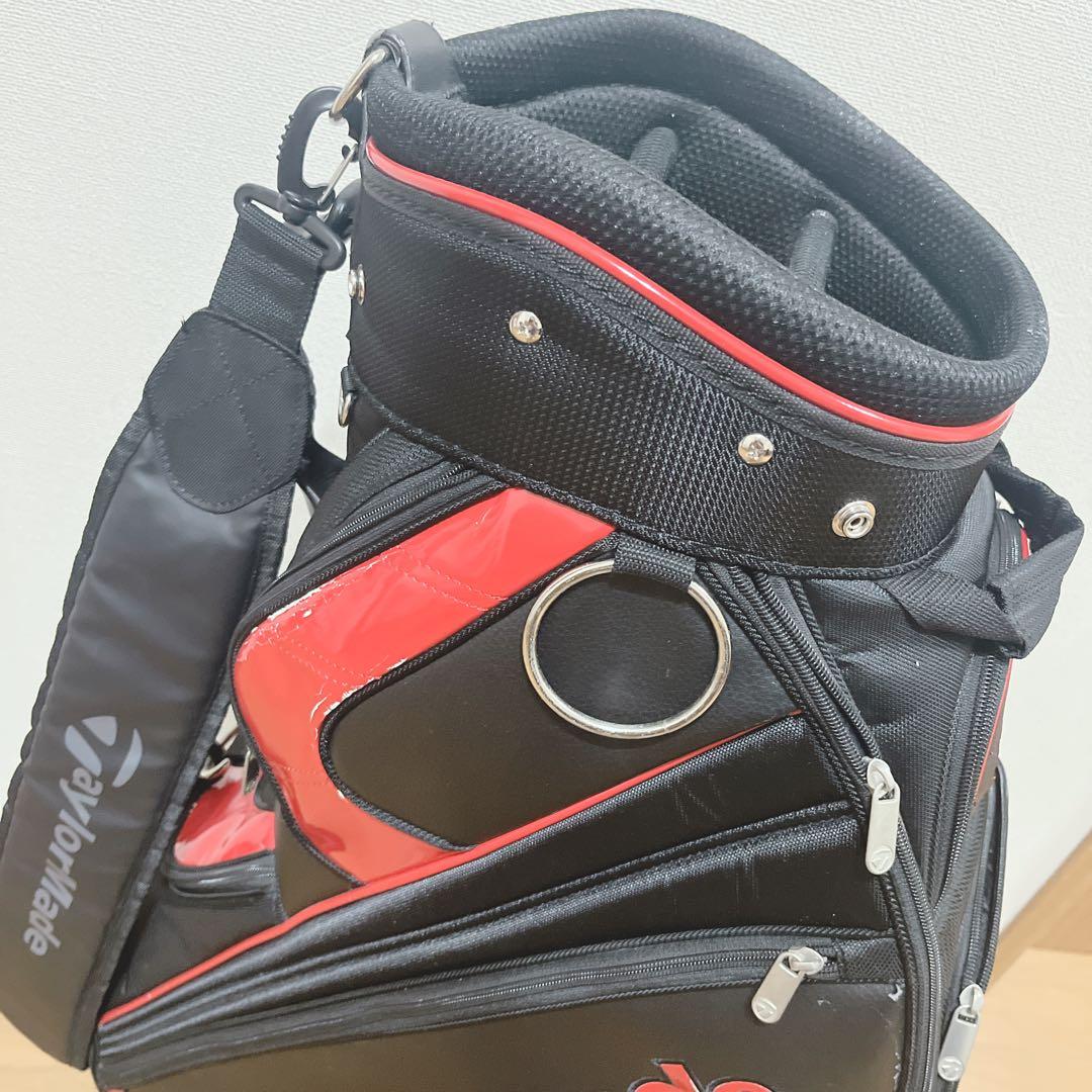 K264 TaylorMade キャディバッグ 赤黒 フード無し